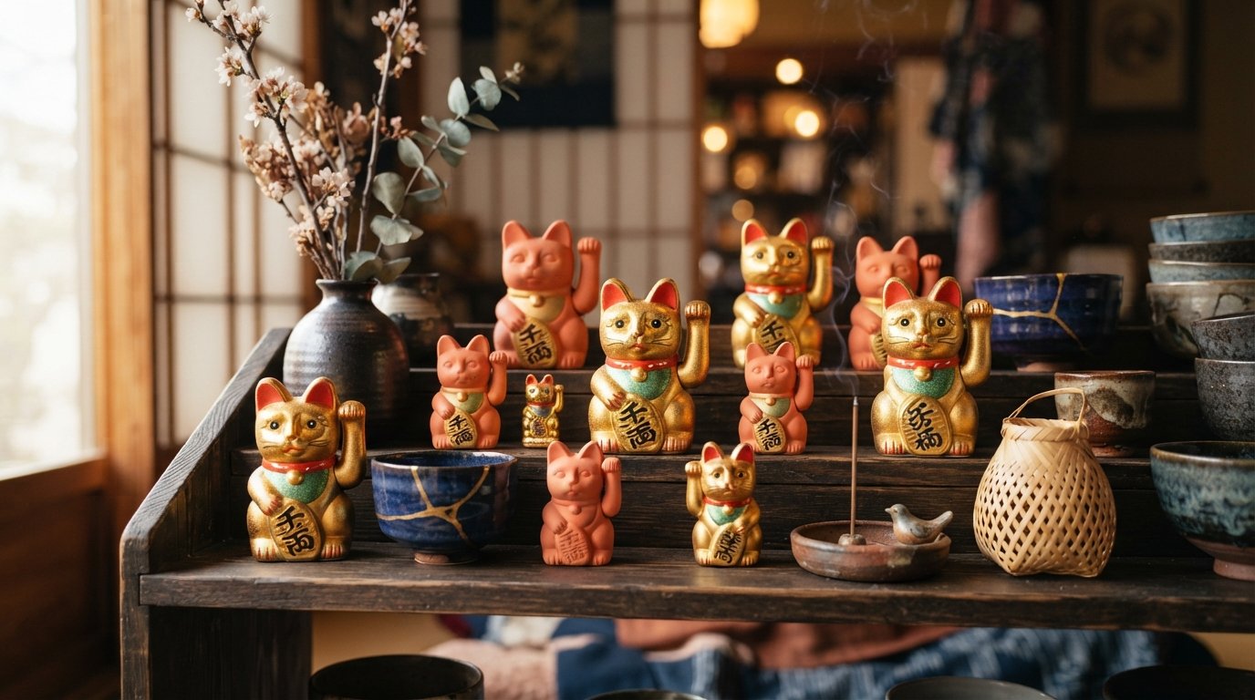 Maneki Neko piros ajándéktasak – hagyományos ázsiai boríték